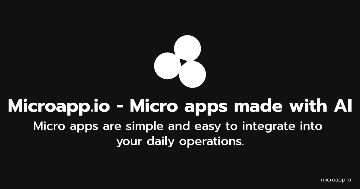 Microapp.io - React + Tailwind CSS AI Component Generator