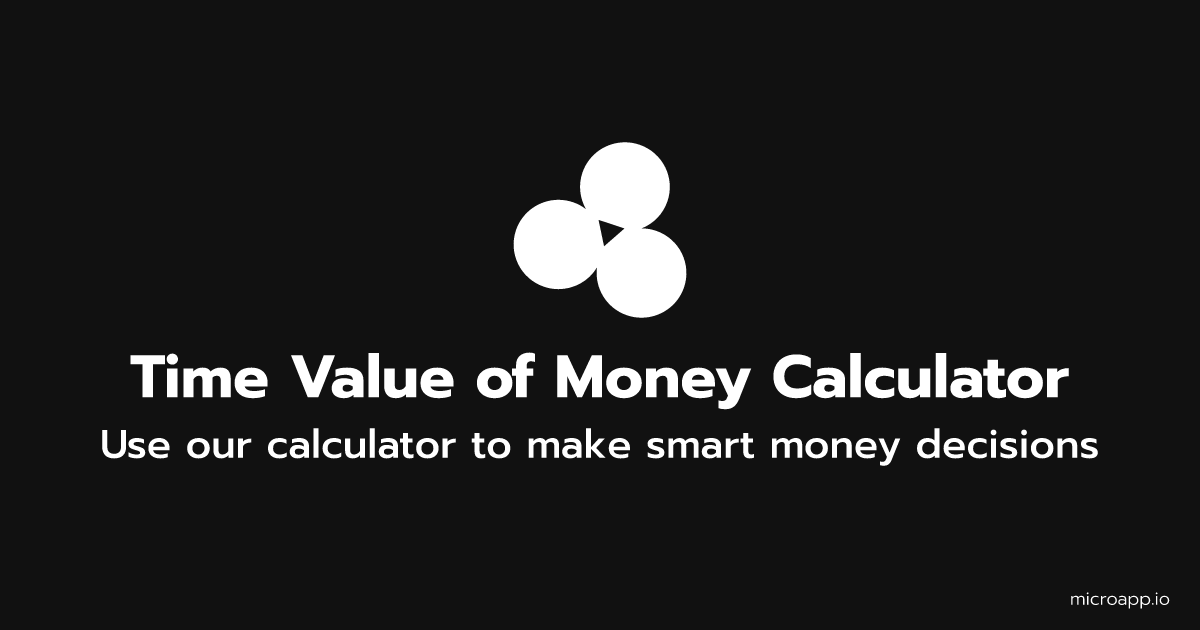 Microapp.io Time Value of Money Calculator